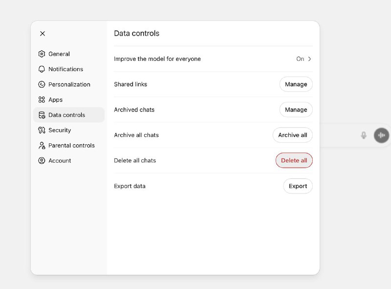 Удалил все свои чаты с ChatGPT и переехал в