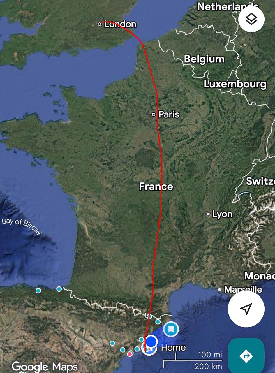 Выехал в Лондон