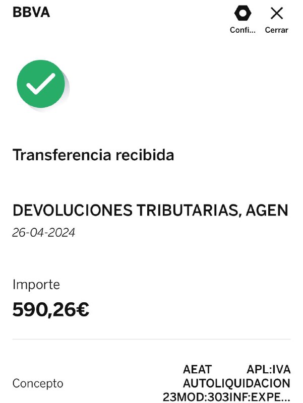 Пришло 600€ от налоговой (НДС за 2023 год вернули)