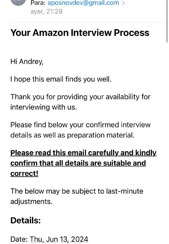 Рекрутер из Amazon сам написал спустя полгода, и говорит ну ты как там может еще раз хочешь в Амазон