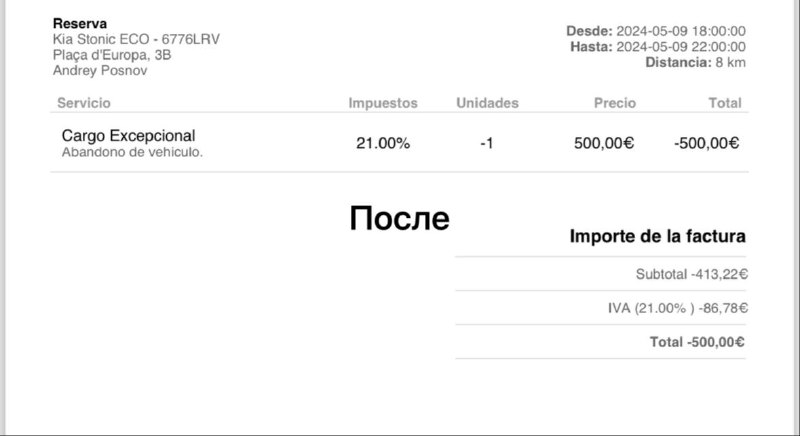 Штраф 500€ от каршеринга - отменен